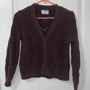old navy cardigan, size xs, dark brown